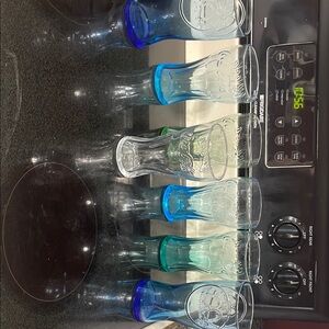 Blue and Clear Glass Set